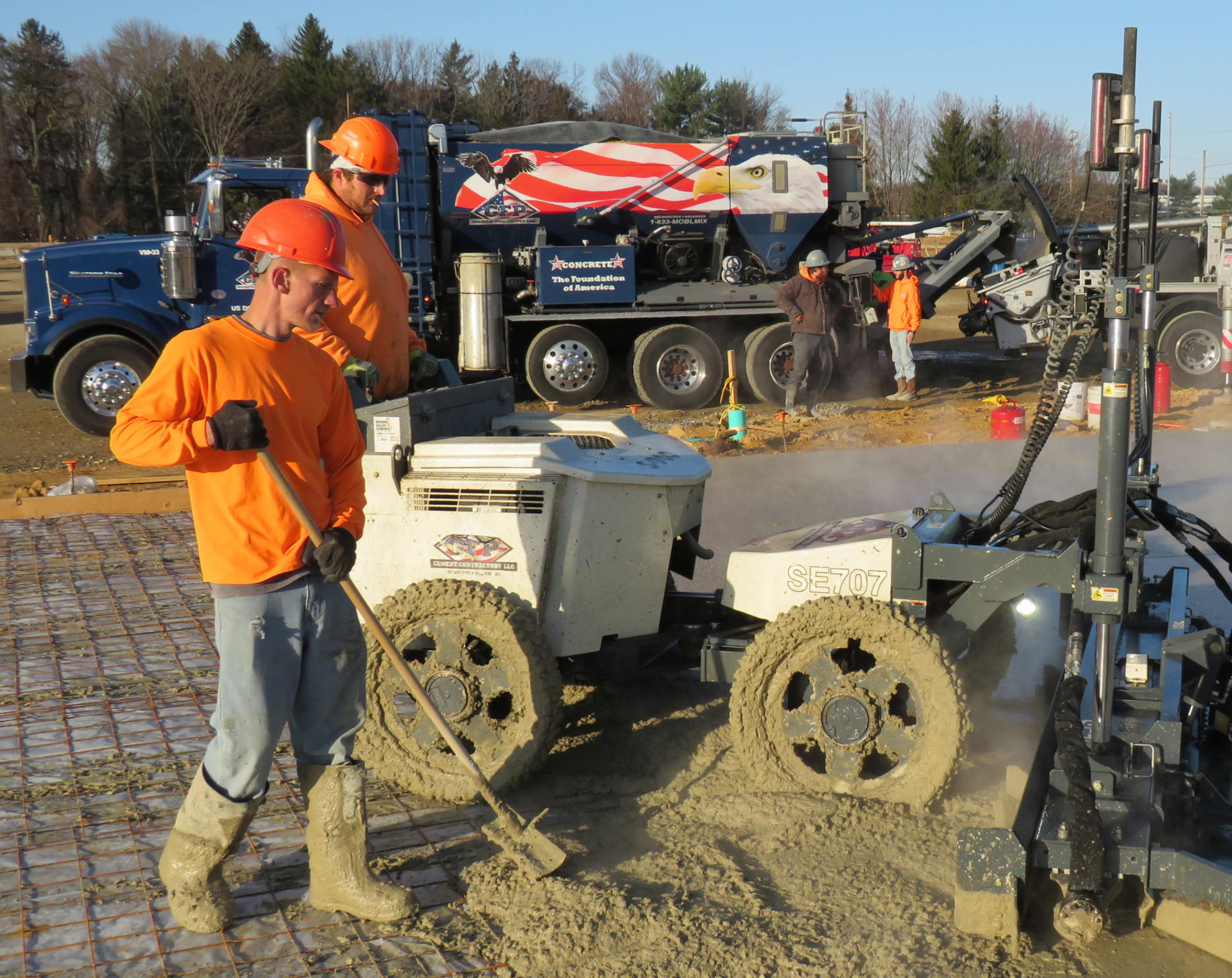 BARLEY MILL SHOPPING CENTER SLAB POUR COMPLETE